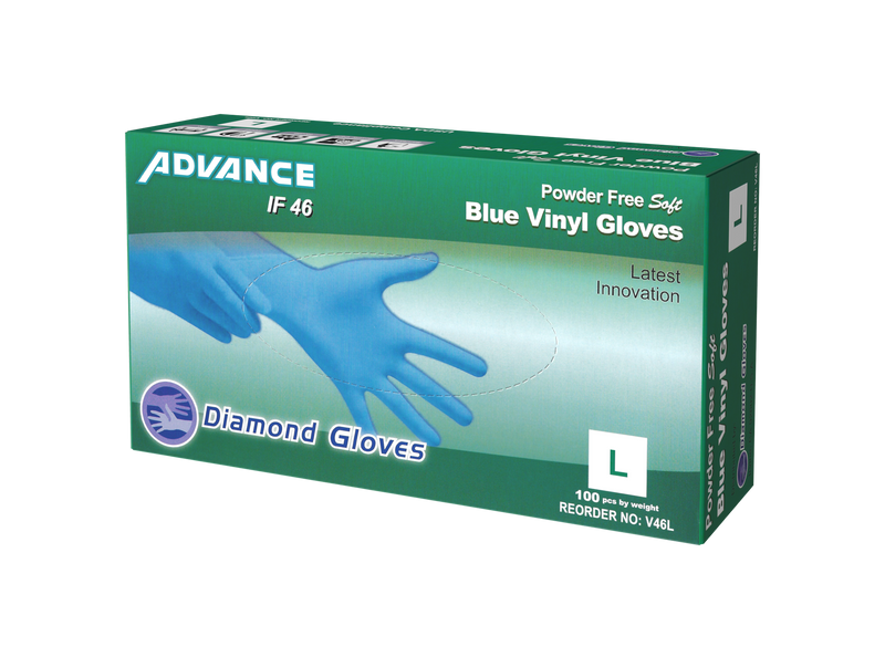 Blue 4.5mil Vinyl Industrial Grade Glove (1 Case - 1,000 gloves)