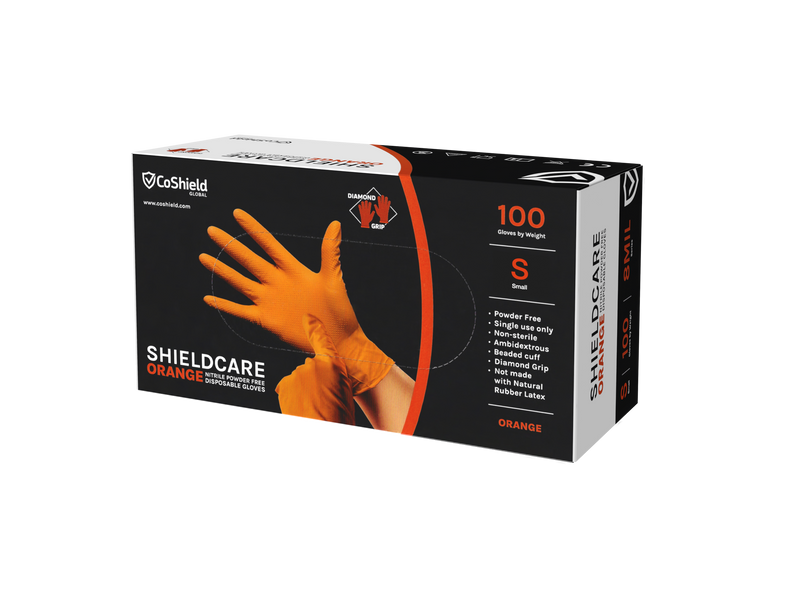 Diamond Orange 8mil Nitrile Exam Grade Glove (1 Case - 1,000 gloves)